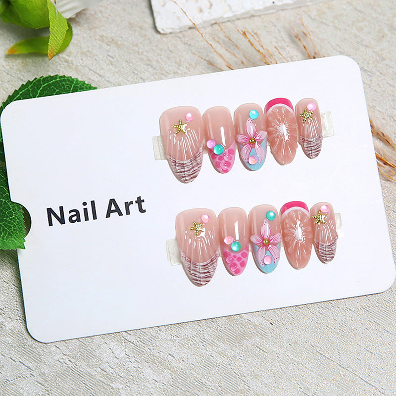 Artificial nails with colorful decorations Kalsten