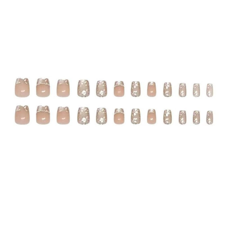 Artificial Nail Set with Floral Accents Kalsten