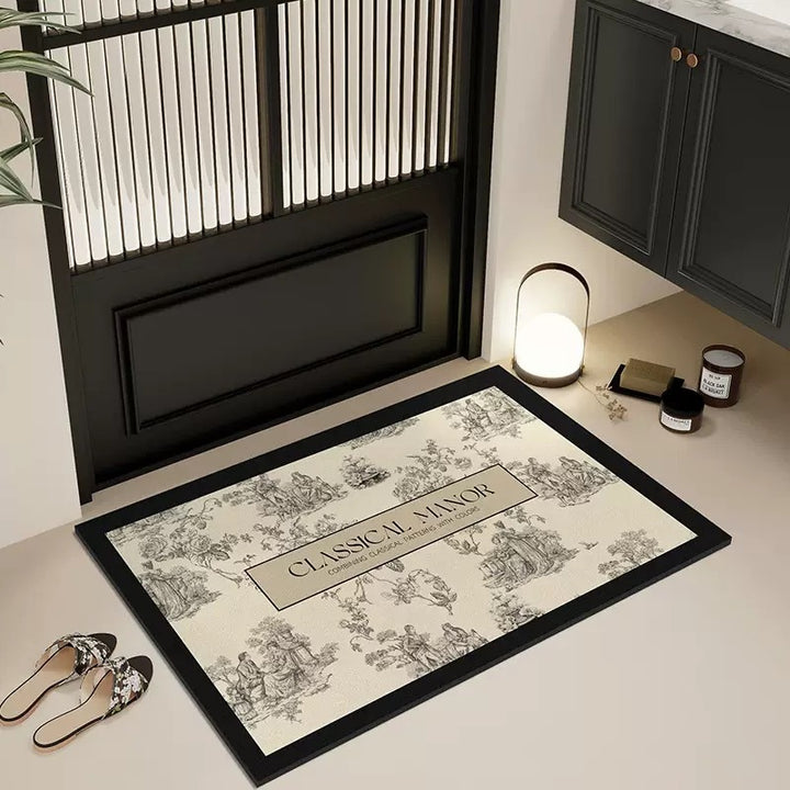 Elegant Country-Themed Bathroom Mat Kalsten