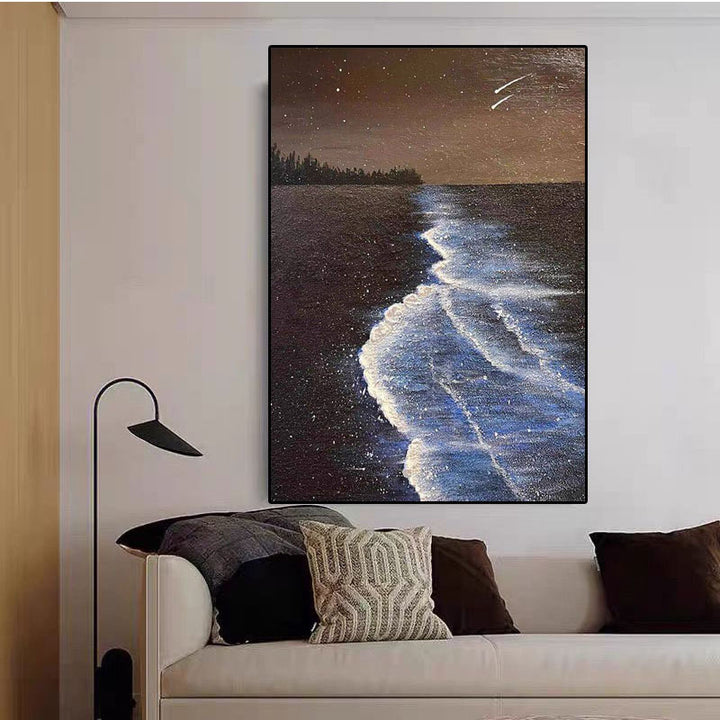 Ocean Waves Textured Canvas Art