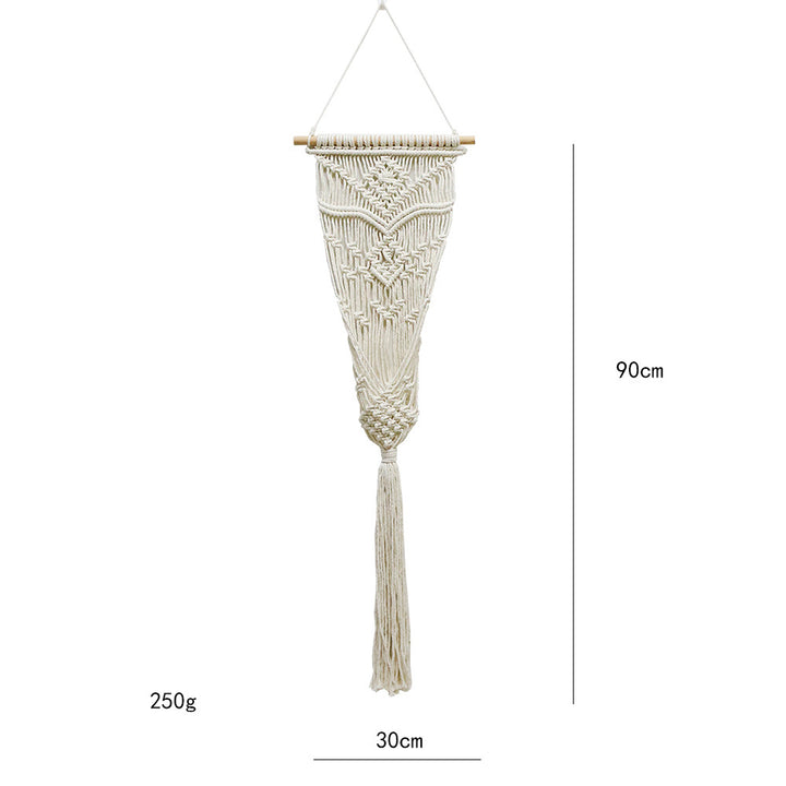 Decorative macrame wall hanging with artistic design