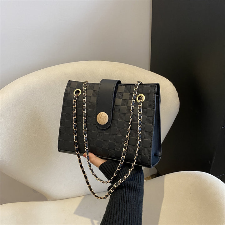 Textured Faux Leather Handbag