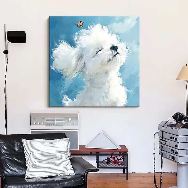 Abstract Cat Canvas Art