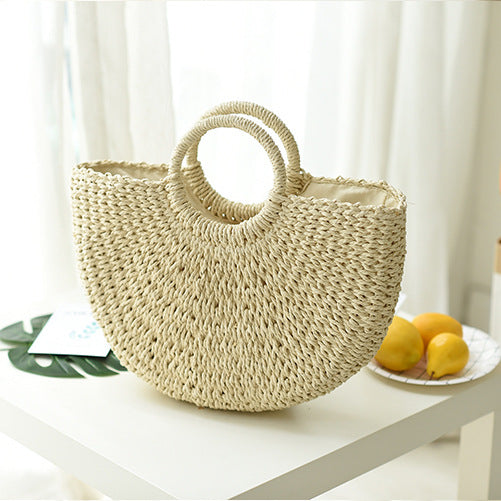 Beach bag made of hand-woven natural material Kalsten
