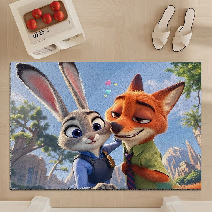 Playful Animated Character Bath Rug
