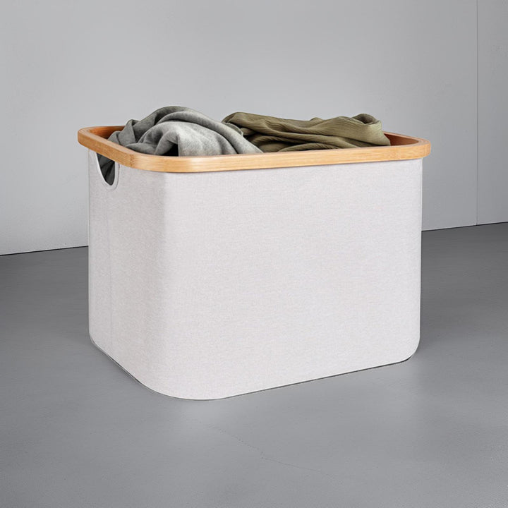 Trendy storage basket with bamboo frame Kalsten