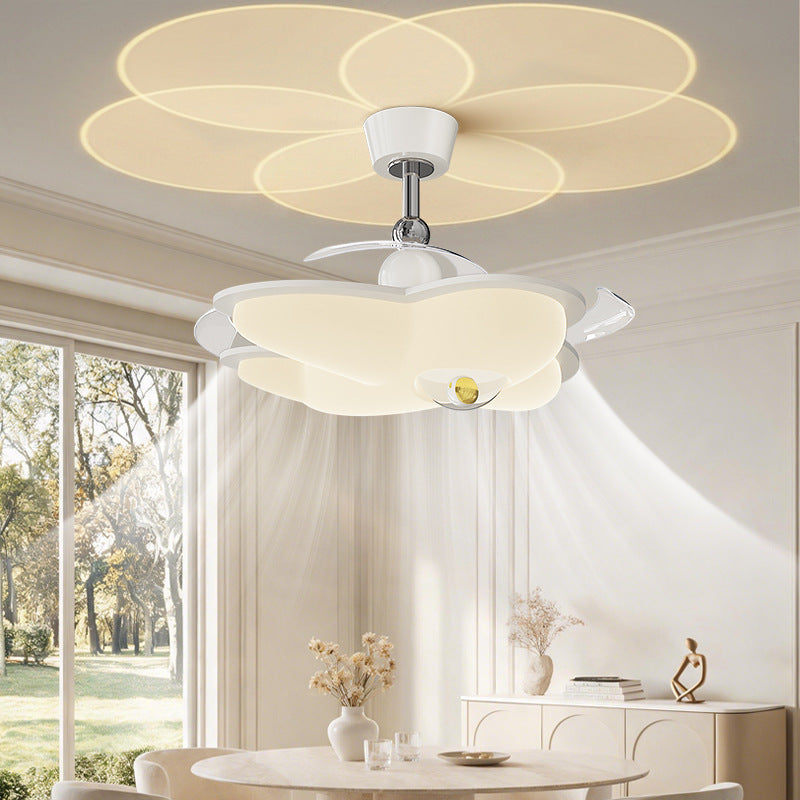 Modern Flower-Shaped Ceiling Fan with Integrated Light