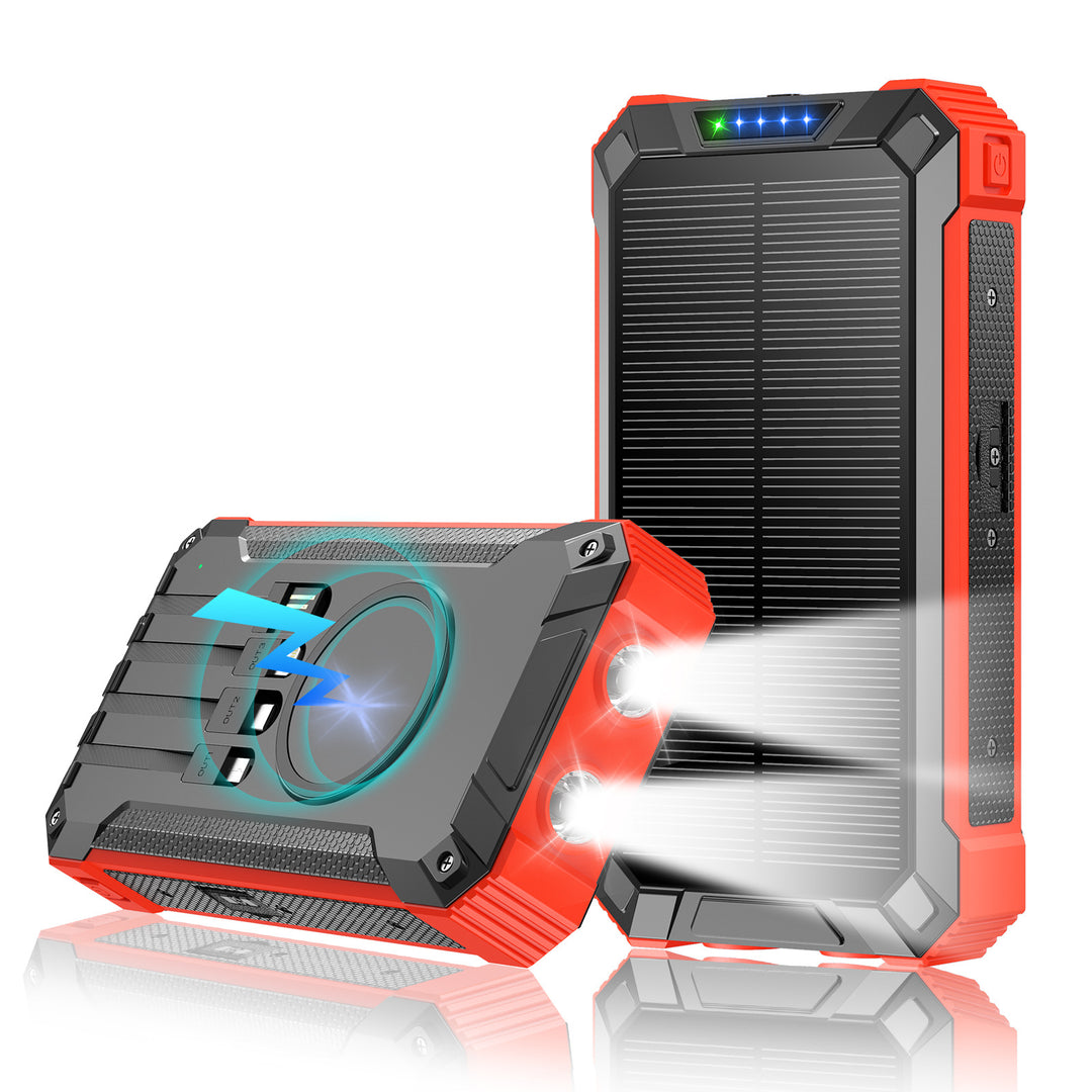High-performance solar power bank with double LED light and fast charging function Kalsten