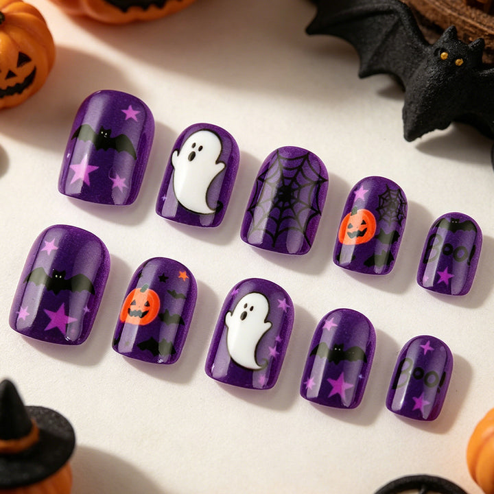 Halloween-Themed Press-On Nail Art Kalsten