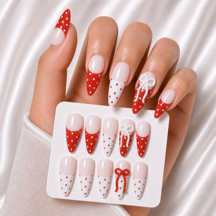 Premium Artistic Polka Dot Press-On Nail Set Kalsten