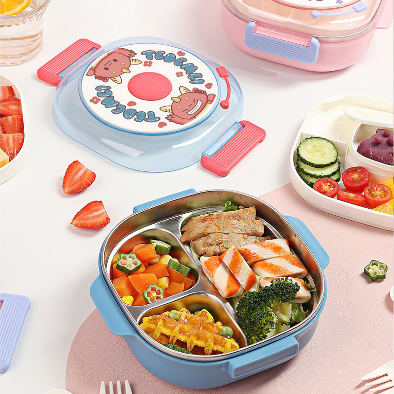 Fun-Themed Multi-Section Bento Lunch Box