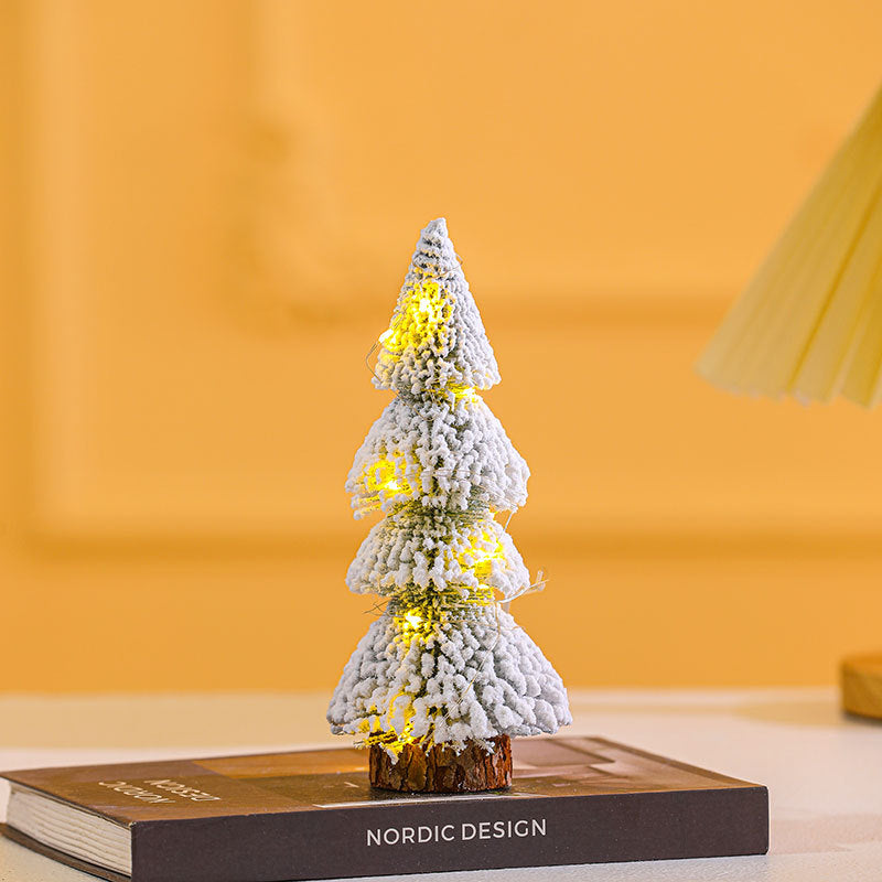 Illuminated Mini Frosted Christmas Tree Decoration Kalsten