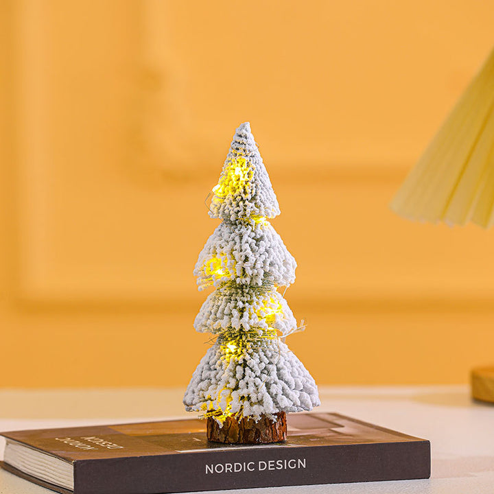 Illuminated Mini Frosted Christmas Tree Decoration Kalsten