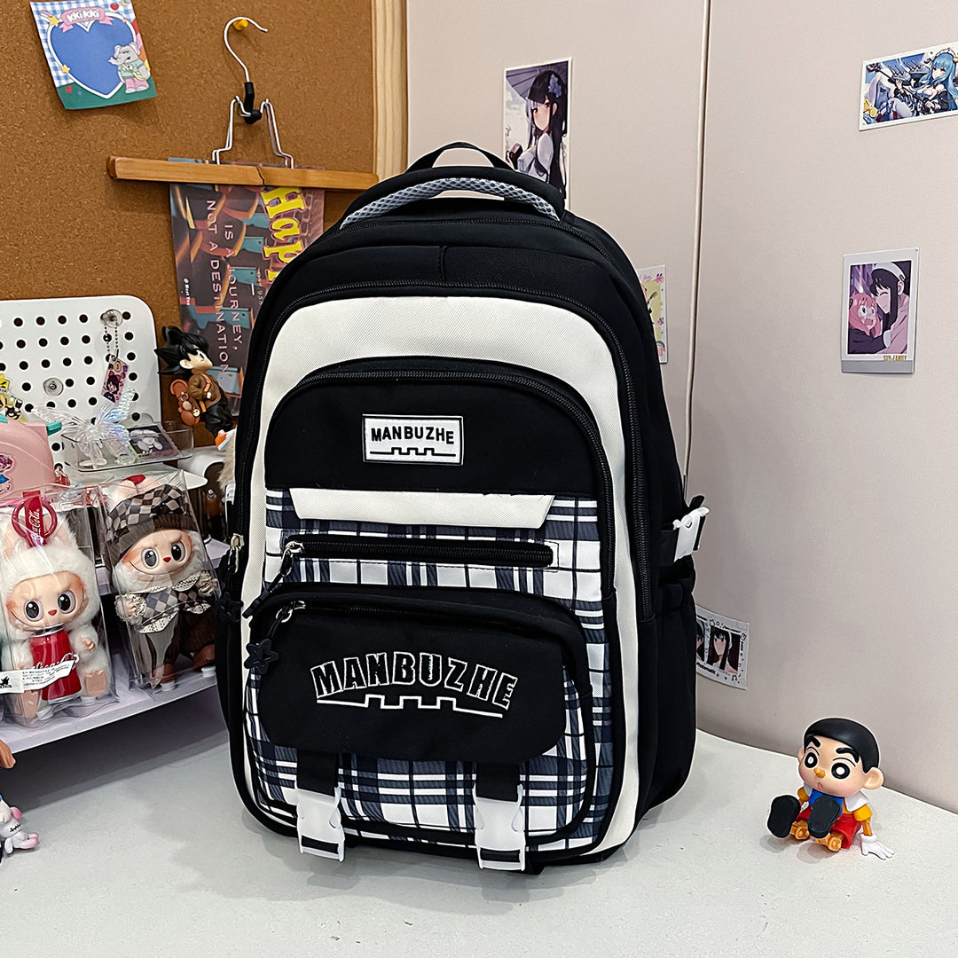 Multi-Functional Checkered Backpack