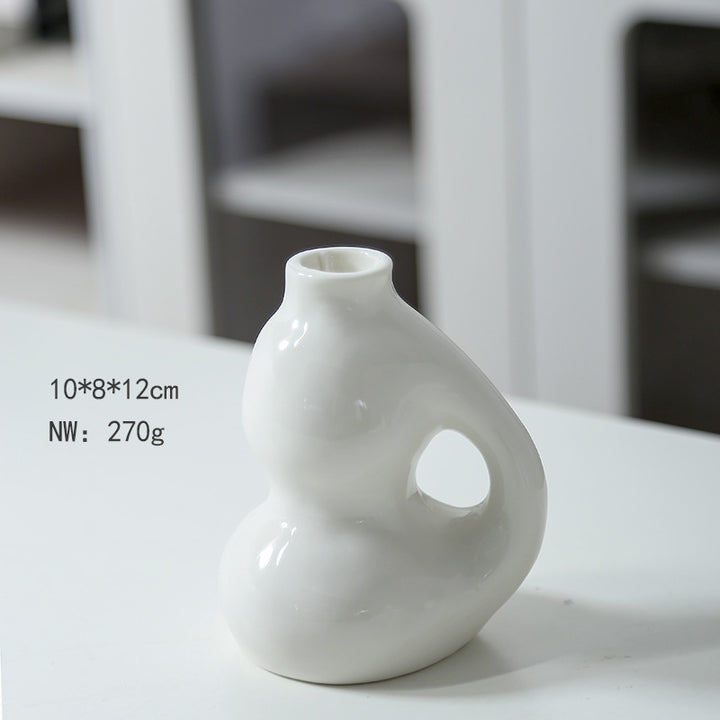 Modern Dual Chamber Ceramic Vase Kalsten