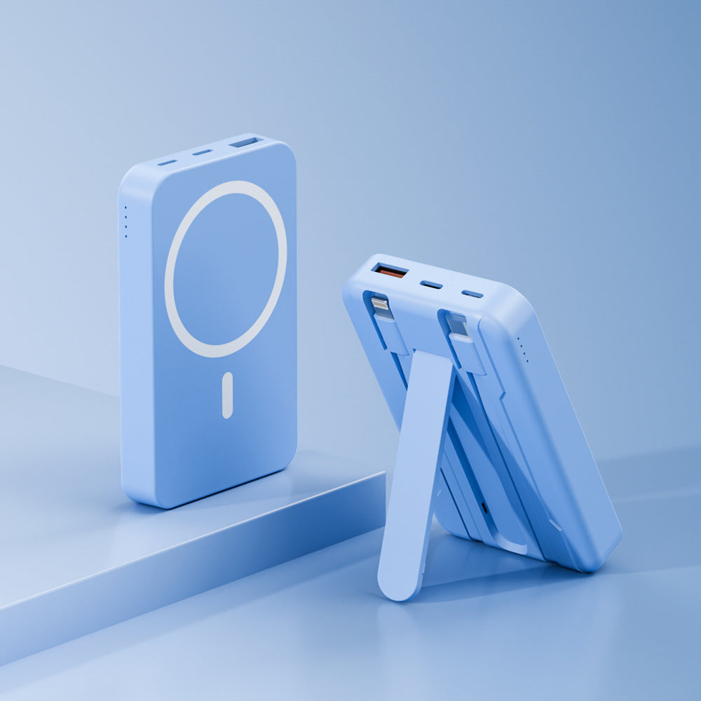 Powerbank with integrated stand function and wireless charging option Kalsten