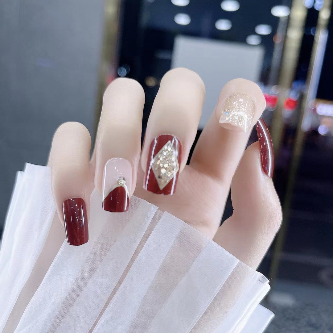 Decorative Glitter Press-On Nails Kalsten