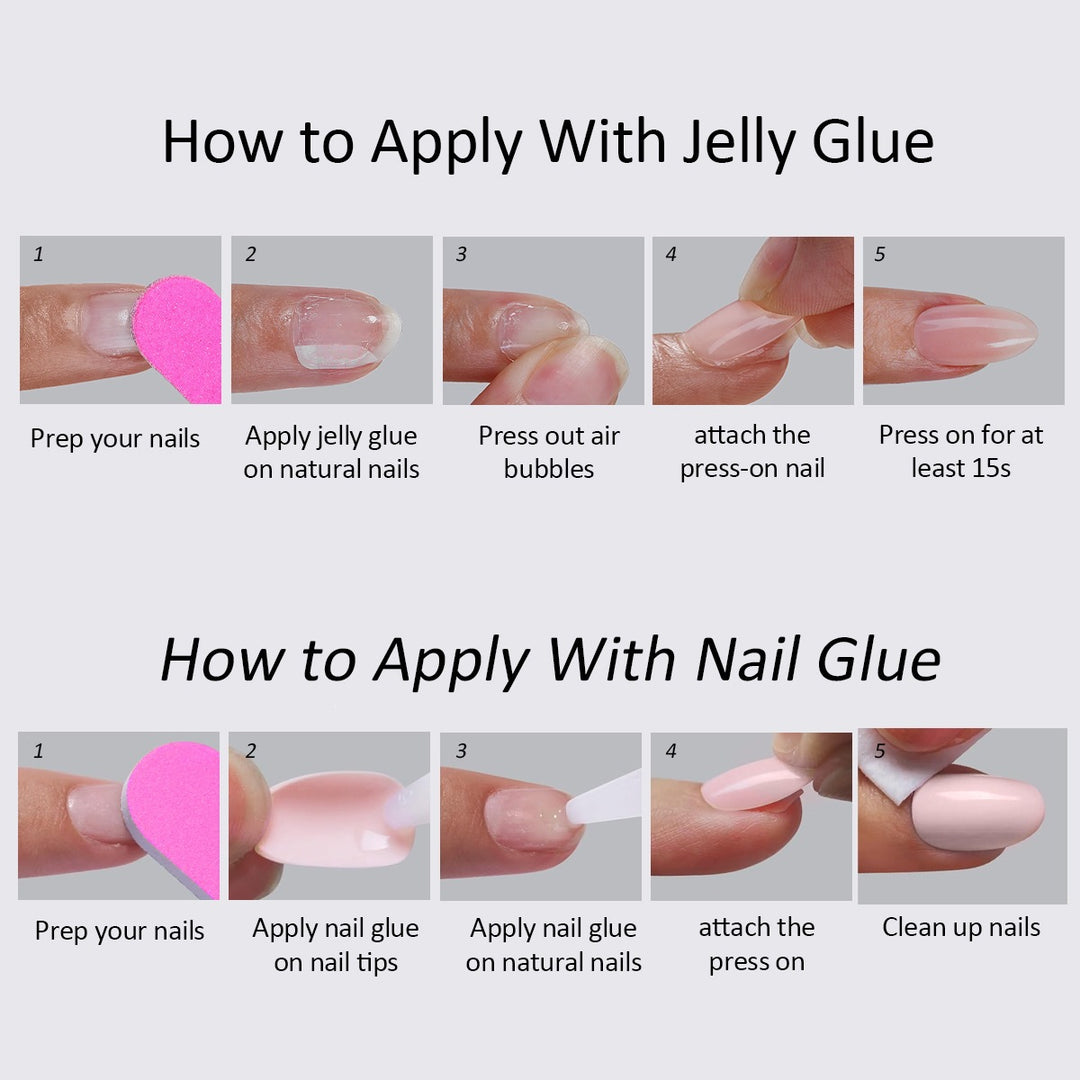 Artificial nails with elegant swans and playful bow motifs Kalsten