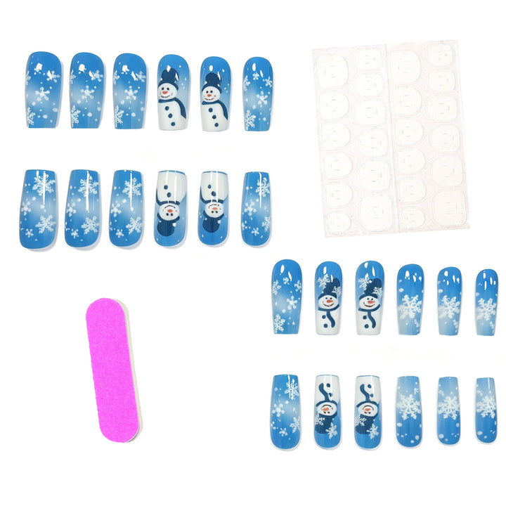 Festive Snowman Nail Art Extensions Kalsten