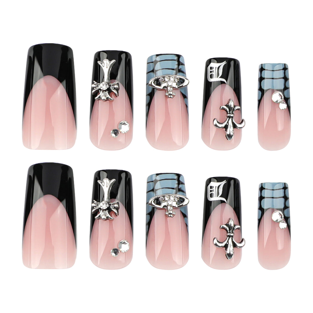 Artistic Nail Extensions with Decorative Design Kalsten