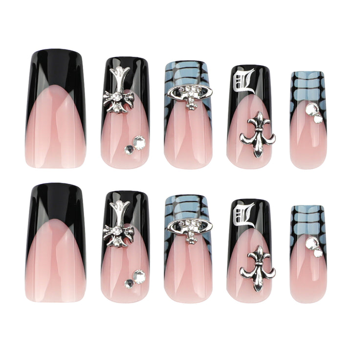 Artistic Nail Extensions with Decorative Design Kalsten