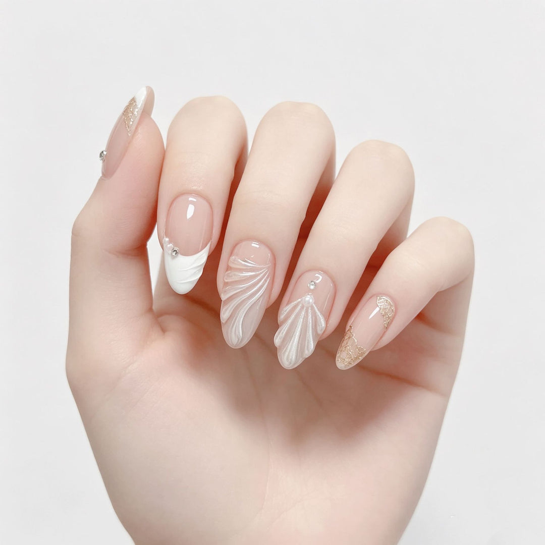 Artistic 3D Floral Design Press-On Nails Kalsten