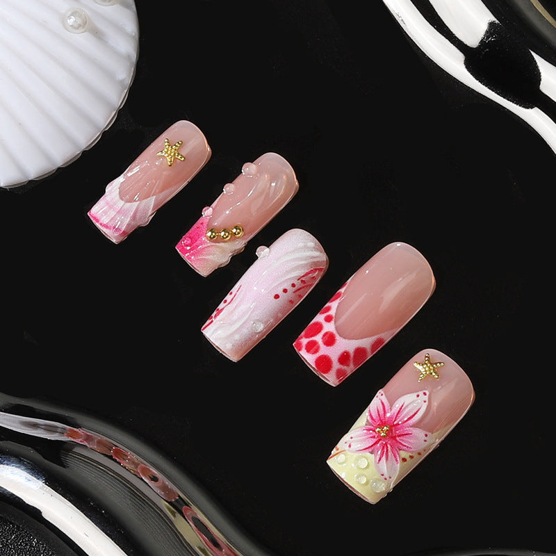 Floral Design Press-On Nail Tips Kalsten