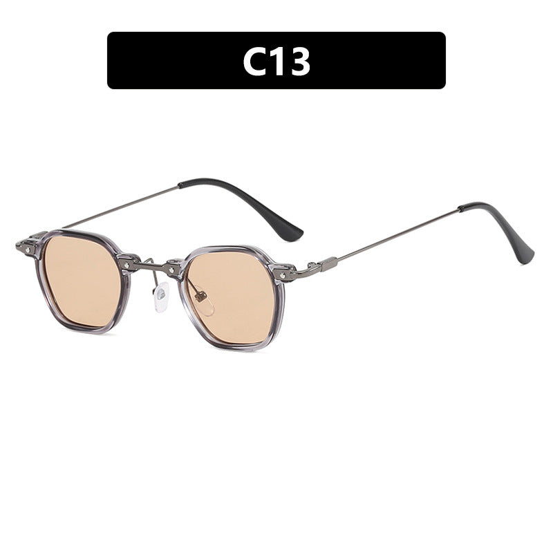 Ladies stylish sunglasses with unique hexagonal shape and sturdy frame Kalsten