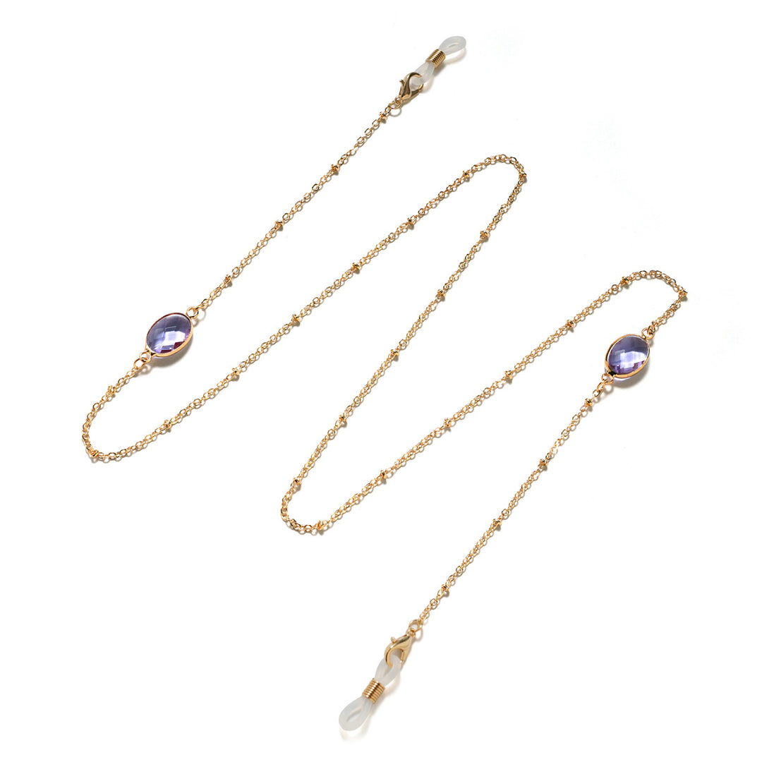 Chic Gemstone-Accented Eyewear Chain Kalsten