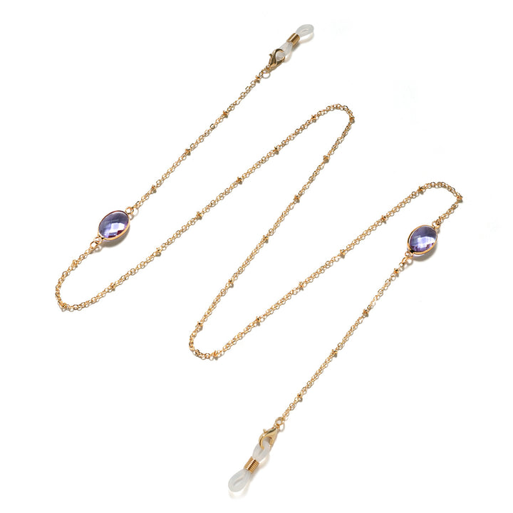 Chic Gemstone-Accented Eyewear Chain Kalsten