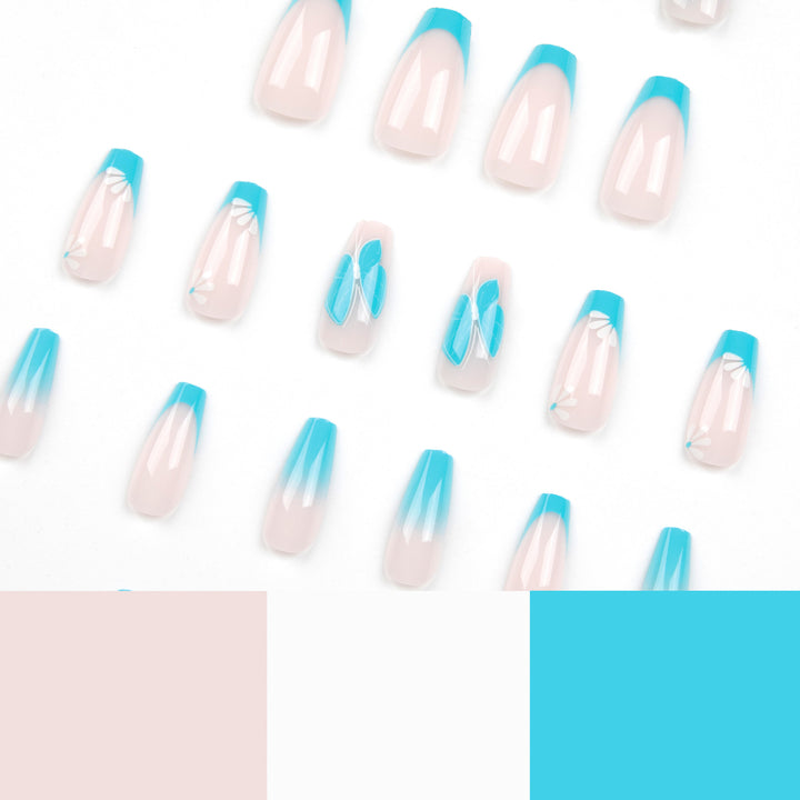 Artful nail art with ombre and flower decorations Kalsten