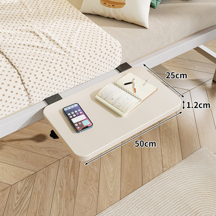 Clamp-On Floating Bedside Shelf with Bamboo Top and Slim Profile