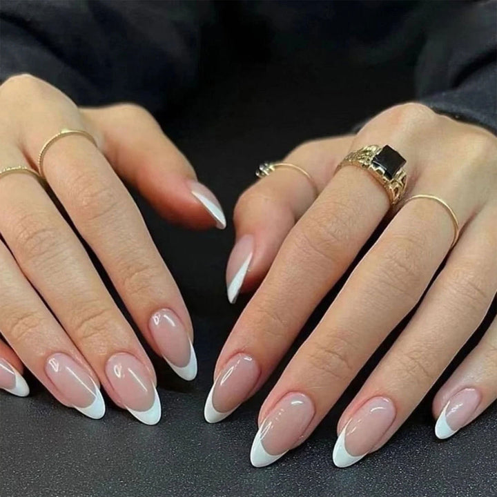 Elegant French Tip Stiletto Nail Art Extensions Kalsten
