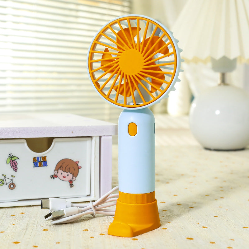 Women's Portable Mini Fan with Ergonomic Grip and USB Charging Function Kalsten