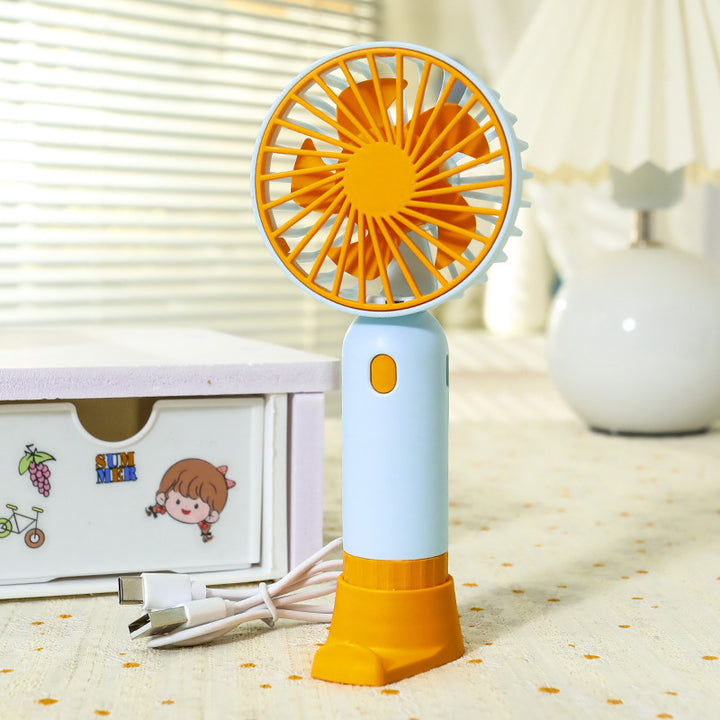Women's Portable Hand Fan with USB Charging Station Kalsten
