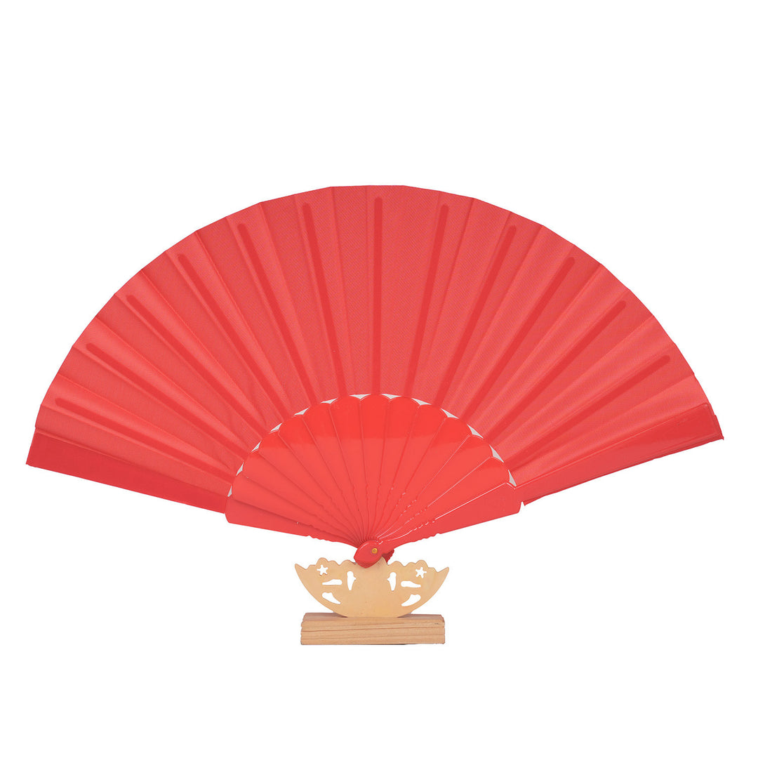 Ladies decorative fan with elegant wooden handle Kalsten