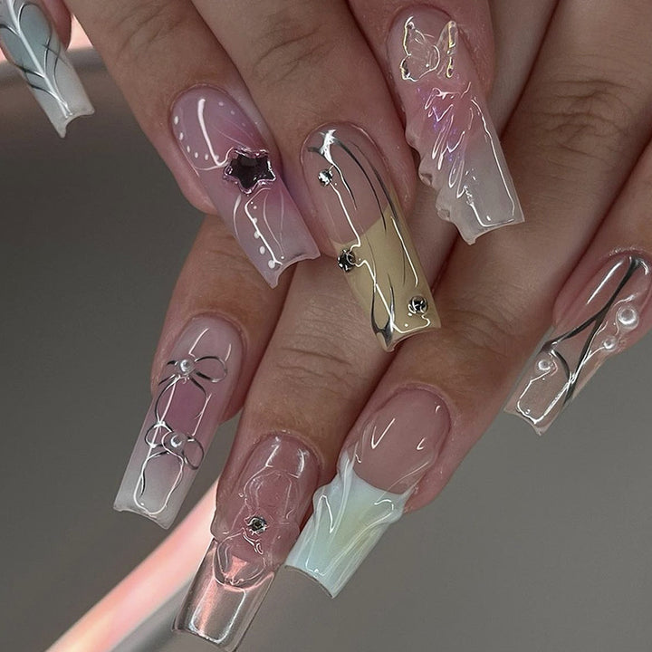 Gradient Press-On Nail Art Set Kalsten