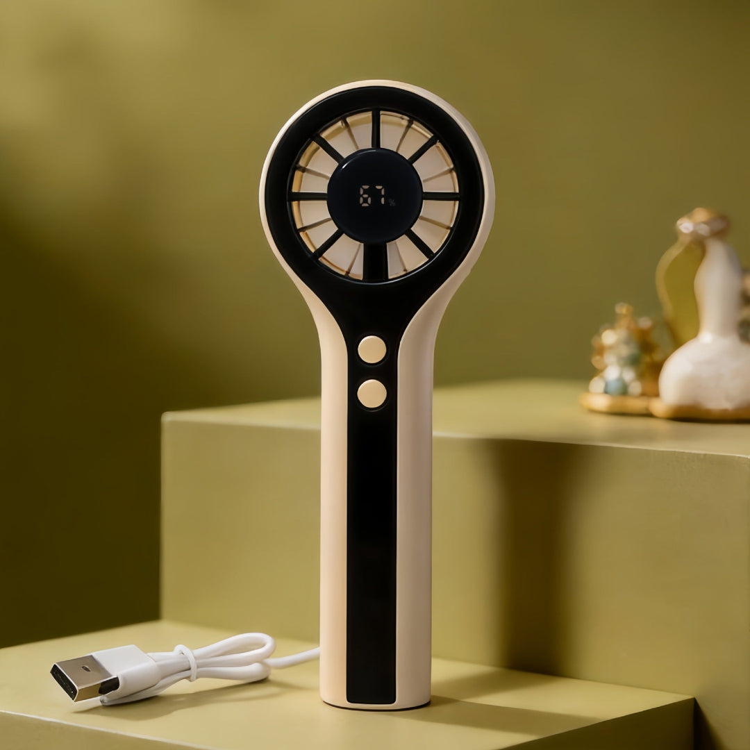 Women's Portable Handheld Fan with Digital Temperature Display Kalsten 1782398189