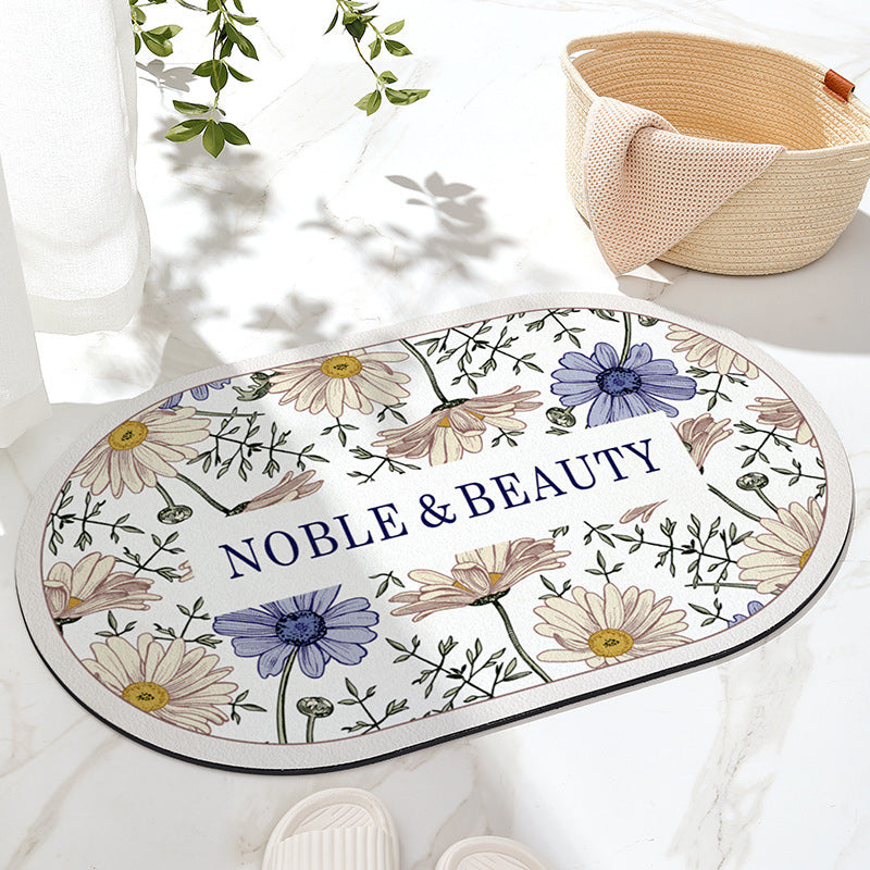 Floral Inspirational Bath Mat