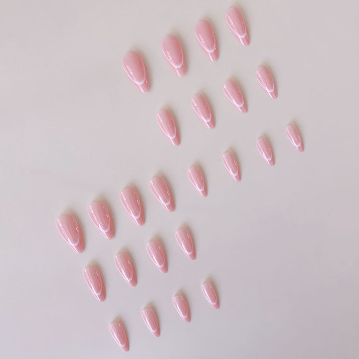 Luxurious artificial nail set with elegant French design Kalsten