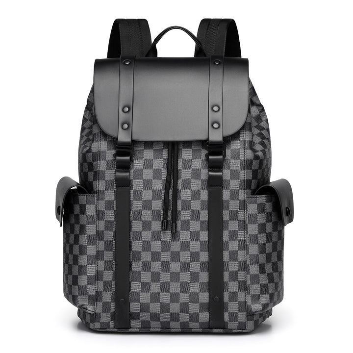 Vintage Checkered Pattern Backpack Kalsten