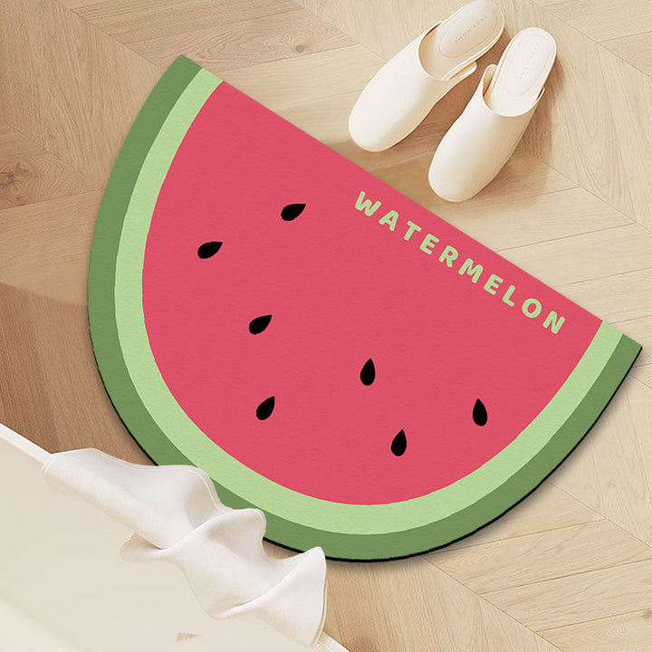 Mango-Shaped Decorative Floor Mat