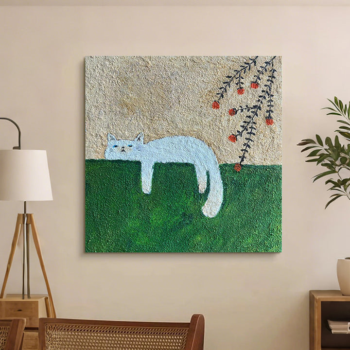 Abstract Cat Canvas Art