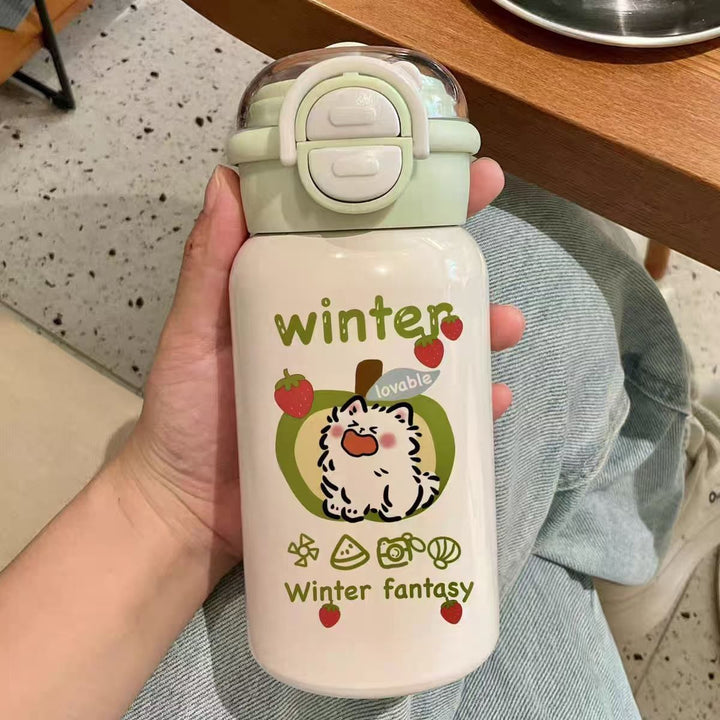 Ladies creative and functional water bottle with leak-proof lid Kalsten