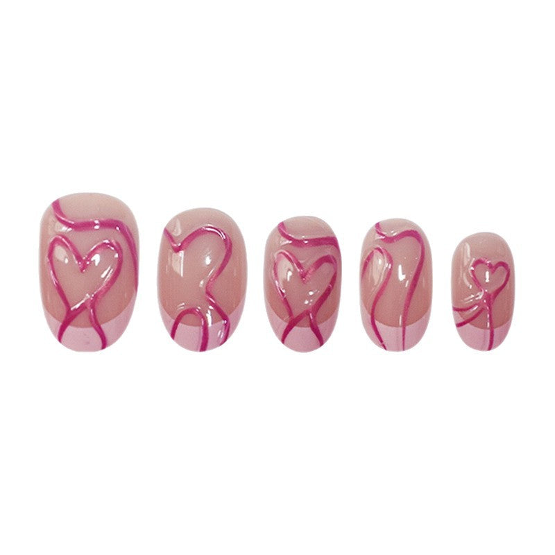 Artistic Heart Design Press-On Nails Kalsten