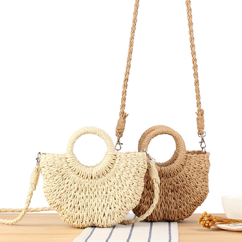 Shoulder Bag Made of Hand-Woven Basketry Kalsten