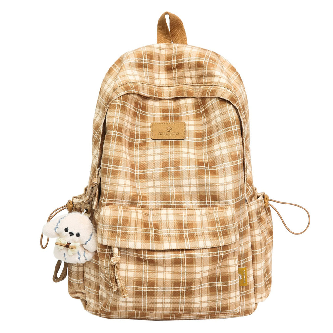 Stylish Plaid Patterned Backpack Kalsten