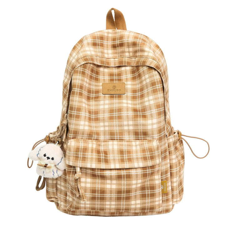 Stylish Plaid Patterned Backpack Kalsten