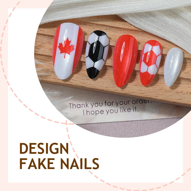 Creative Nail Art Set with Canada and Football Designs Kalsten
