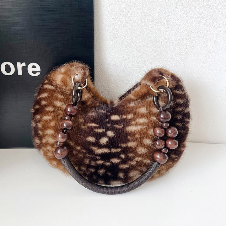 Plush Textured Handheld Handbag